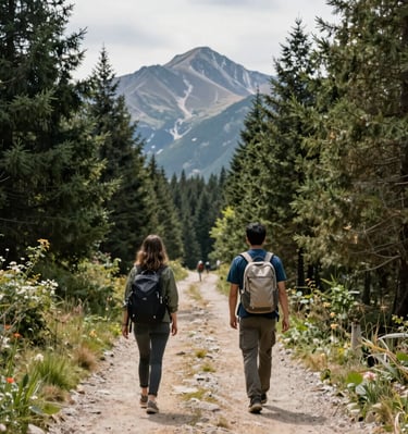 A bustling local market filled with colorful spices and smiling vendors.