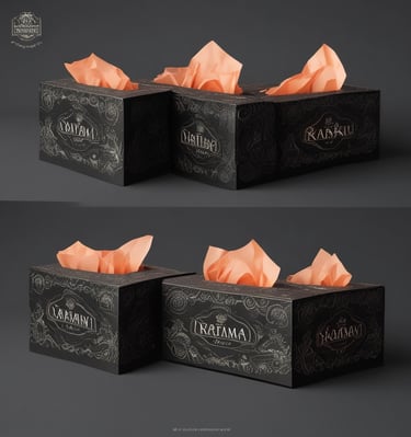 Multiple tissue paper packs displayed in a bright, clean retail setting.