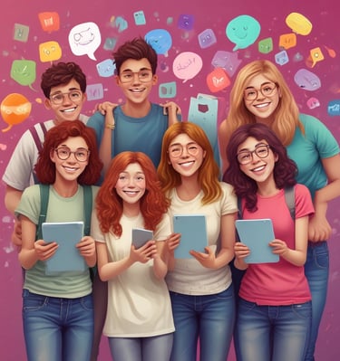 A cozy home study setup showcasing a laptop and English learning materials.