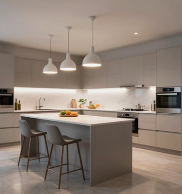 Retail space renovation showcasing minimalist wood fixtures and bright accents.