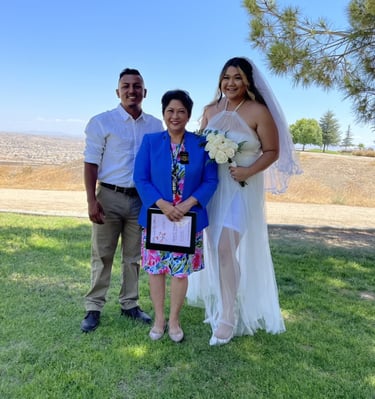 couple just got married by marie