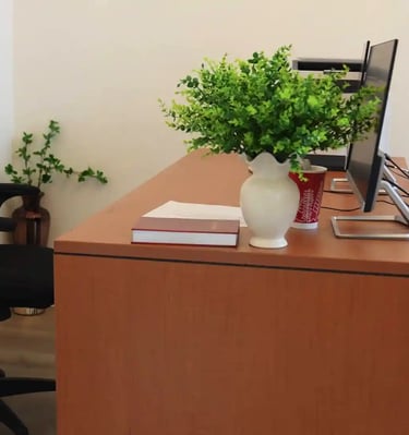 Reception area and administrative office in our AFH creating home-like atmosphere for residents and guests.
