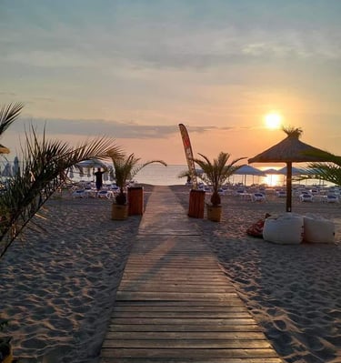 Oasis Beach near Lozenets, Bulgaria: A beautiful coastal setting for yoga retreat guests at Yogessa Guest House.