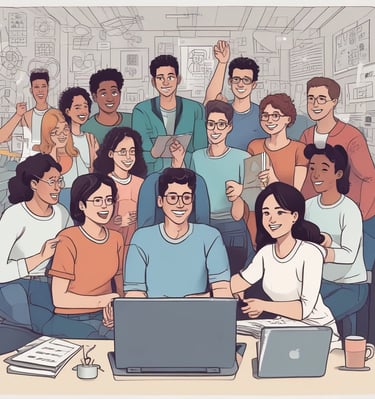 A diverse group celebrating completion of a career-focused training program.