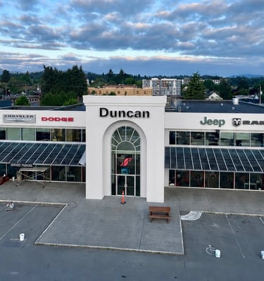 Duncan dodge building, exterior commercial painting
