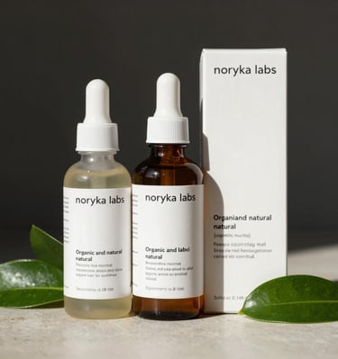 Soft focus on a peaceful moment with a candle and skincare products, evoking relaxation.