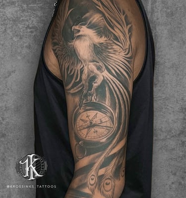 Black and grey realistic tattoo by professional tattoo artist in Navi Mumbai