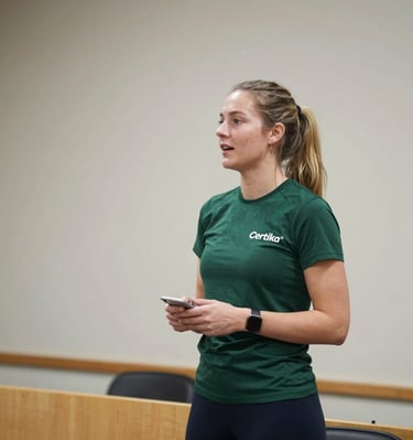 Close-up of a certificate awarded by Certika Pro with official seals.