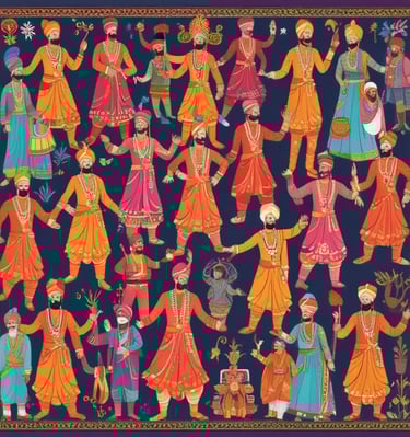 A vibrant display of colorful Indian fabrics and embroidered textiles folded neatly.