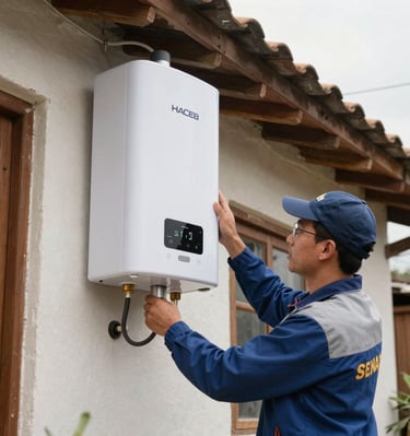 Service tools neatly arranged on a workbench for Haceb appliance repair.