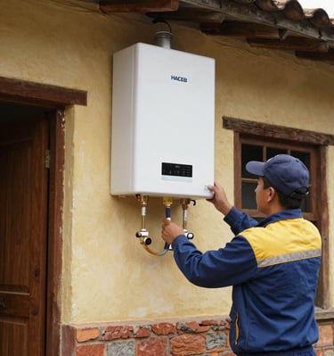 Technimarca van parked outside a home in Cedritos ready for a service call.