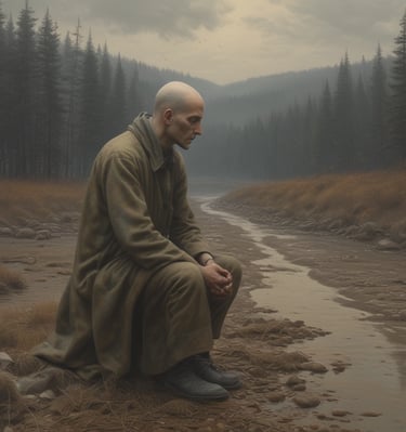 Abstract painting with vivid colors blending in chaotic yet harmonious patterns.