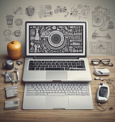 Close-up of a sleek, modern website design displayed on a laptop screen, showcasing digifusion's web design skills.