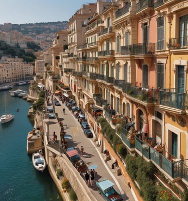 Travelers hiking along a lush green trail with panoramic ocean views.