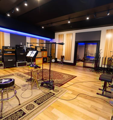 Main Live Room at recording studio in Atlanta, GA