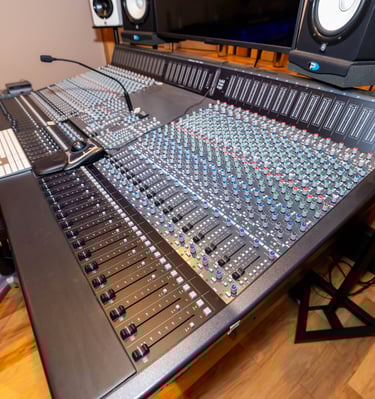 Mixing console in Control Room A at recording studio in Atlanta, GA