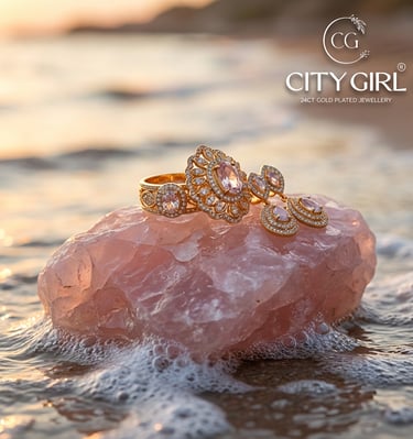 City Girl Jewellery 18 Carat Gold Plated Bridal Wear Party Wear