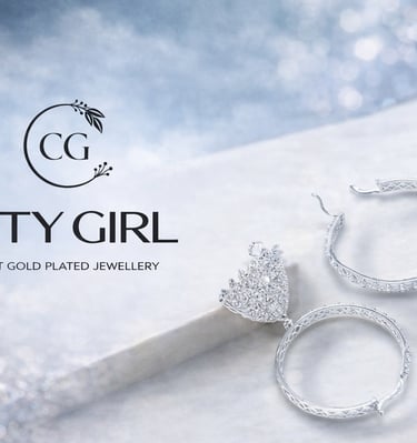 City Girl Jewellery Rhodium Plated Bridal Wear Party Wear