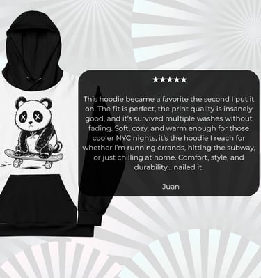 weirdcore hoodie with a panda bear on skateboard