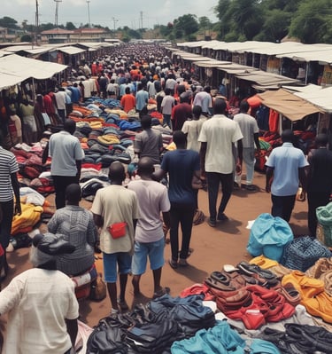 A friendly staff member assisting a customer with gas refilling at the Taraji Market Place counter.