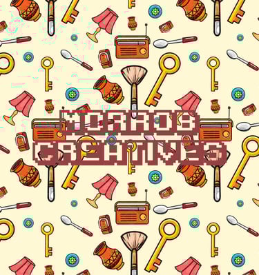 Retro household object seamless pattern for fabric printing and creative product design.