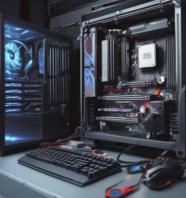 Technician carefully replacing a laptop screen in a cozy Norfolk workshop.