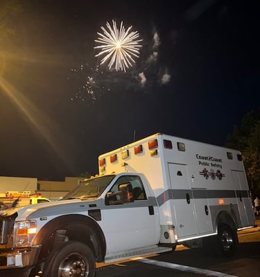 Ambulance staged for 4th of July