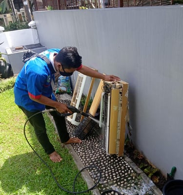 Layanan service AC Lestari Teknik berlokasi di Cibinong, Bogor