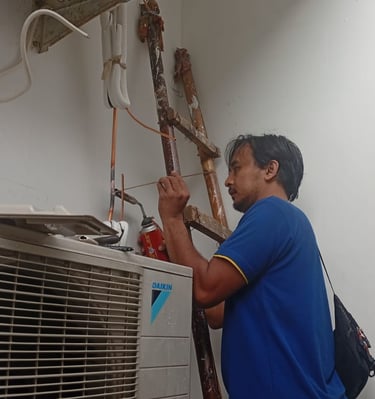 Layanan service AC Lestari Teknik berlokasi di Cibinong, Bogor