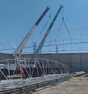 Montaje de estructuras para nave industrial
