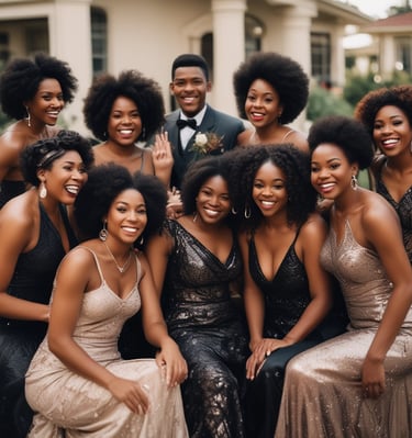 A joyful woman twirling in a flowing, elegant thrifted gown.