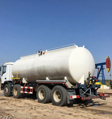 Close-up of a coiled tubing unit with workers inspecting its components.