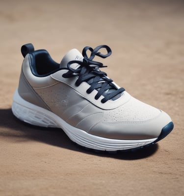 Close-up of a sleek, modern sneaker in vibrant red and white