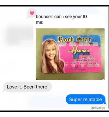 Bouncer ID. Hannah Monata. Relatable