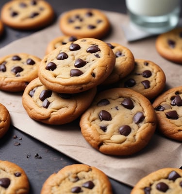 Warm baguettes stacked in a basket with a soft linen cloth in a cozy bakery setting