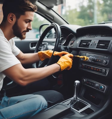 A mattress being carefully treated by a technician in a cozy bedroom.