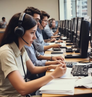 Call center accepting request for deliveries