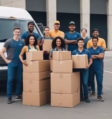 Staff prepping for another busy day of deliveries