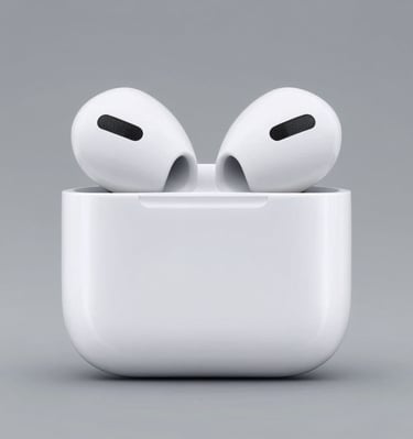 cria uma imagem de airpods