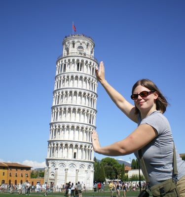 The requisite picture of me holding up the Leaning Tower of Pisa