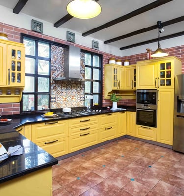 modular kitchen, membrane finish