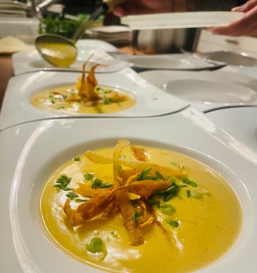 chef douglas soup private dinner