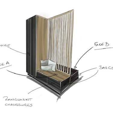 Création d'un meuble d'entrée sur mesure