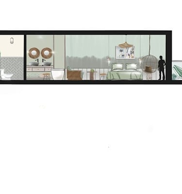 Elevation pour une chambre d'hôtel