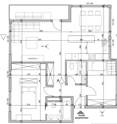 Plan technique pour un appartement