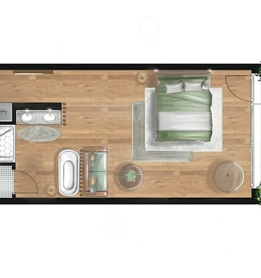 Conception d'une chambre de boutique hôtel
