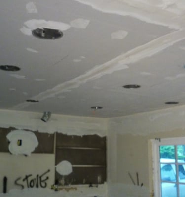 Remove kitchen sofit and install new ceiling and lights