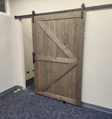Custom barn door install