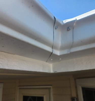 Fix leaking rain gutters
