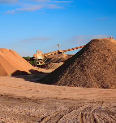 a pile of dirt in a large pile of dirt